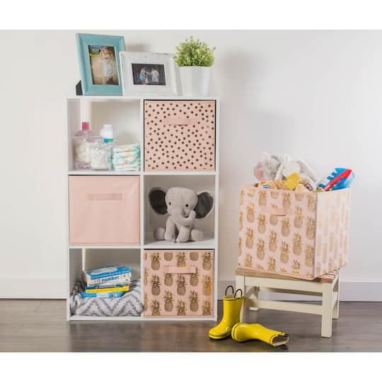 DII® 13" Millennial Pink Non-Woven Fabric Cubes, 2ct.